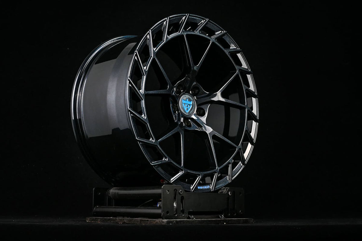 2023 Corvette C8 Z51 Custom Colored-Matched Carbon Flash Metallic Forged Wheels: RV-MC23 showcased on a sleek black background.