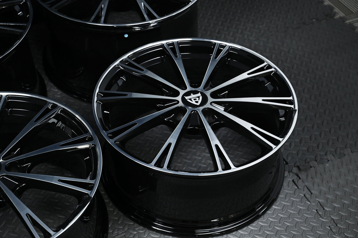 2023 Corvette Stingray Z51 on RVRN RV-MA61 forged wheels in Polished+Gloss Black Spoke and Gloss Black Barrel (photo 01)