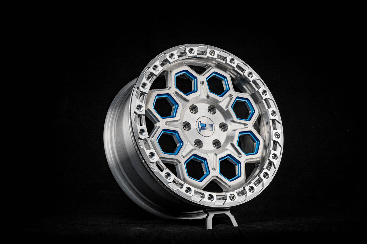 2023 ford f150 lightning Custom Brushed Silver Forged Wheels: RV-MN284