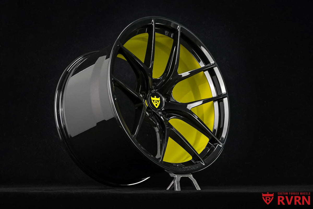 2024 Corvette C8 Z06 With Z07 Package Custom Concave Yellow & Black Forged Wheels: RV-MR05