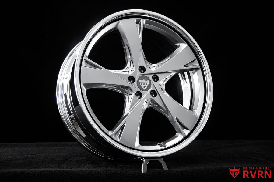 Complete 2024 Genesis GV80 build equipped with RVRN RV-DG01 custom forged wheels in chrome barrel and gunmetal 5-spoke finish, 22x9.5 +35MM front and rear.
