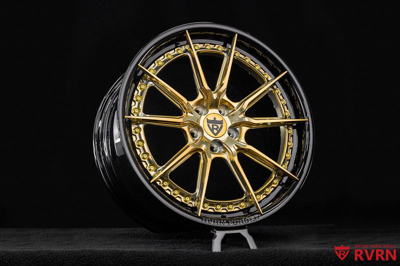 2024 Subaru BRZ TS Polished Frozen Gold & Gloss Black Wheels: RV-DC05