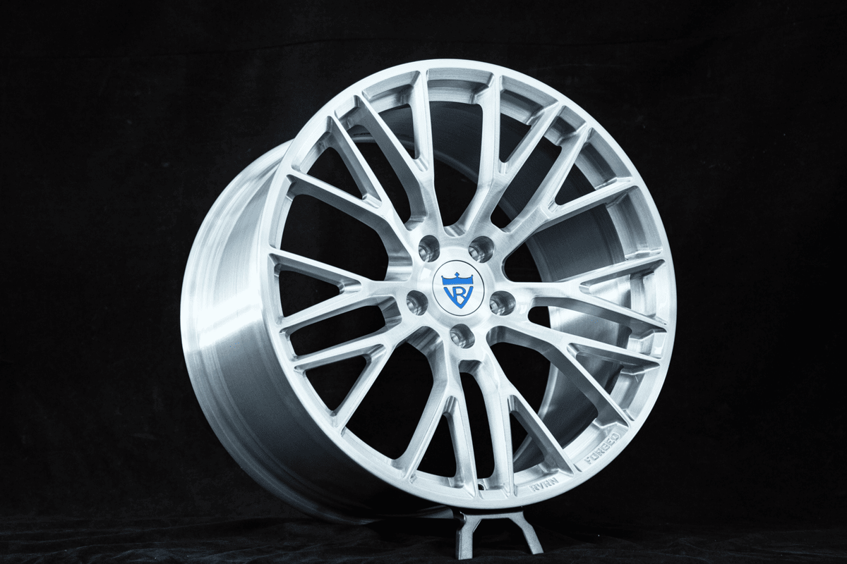 2024 Corvette C8 Stingray custom 1-piece concave forged wheels, RVRN RV-MC65, Brushed Aluminum, 19x8.5 +38MM / 20x11 +48MM