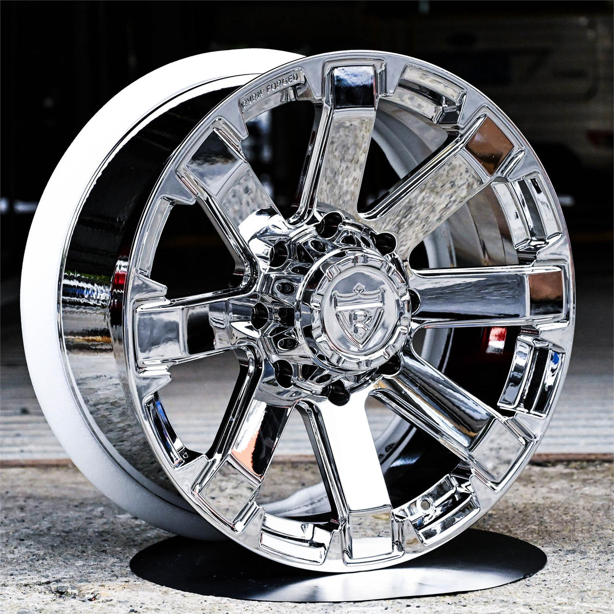 2024 GMC Denali 2500HD on RVRN RV-MG01 custom forged wheels in chrome - 01