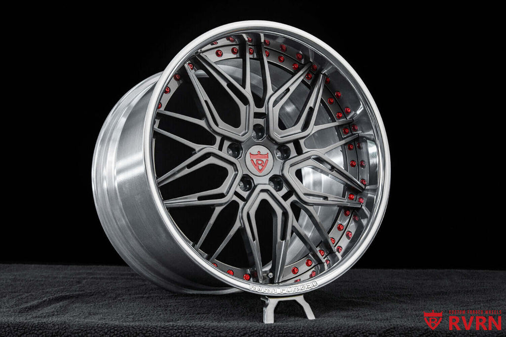 2015 Corvette C7 Z06 Custom Deep Dish Polished Aluminum Forged Wheels: RV-T081