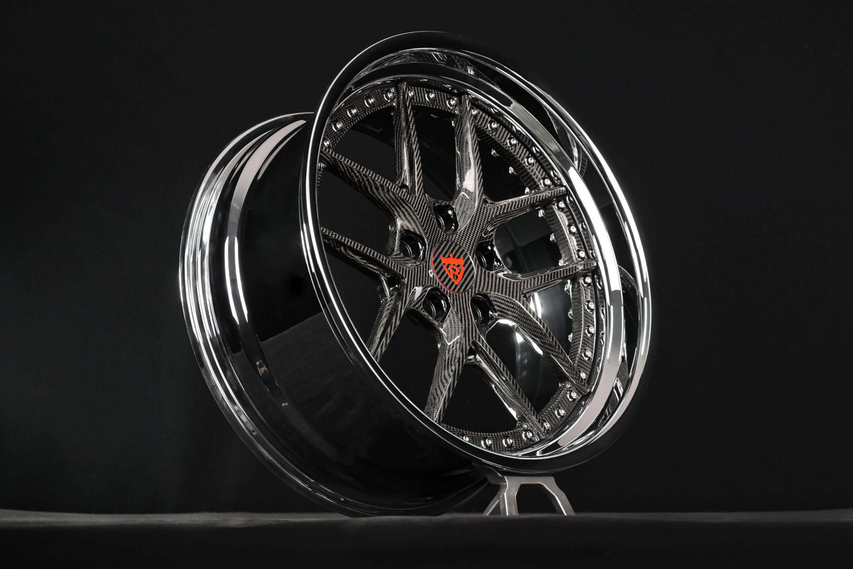 Side profile of a 1986 Chevy C10 featuring custom Chevy C10 wheels by RVRN with RV-DR08D 2-piece forged construction, 20x9 +12.5MM and 20x16 -78MM fitment
