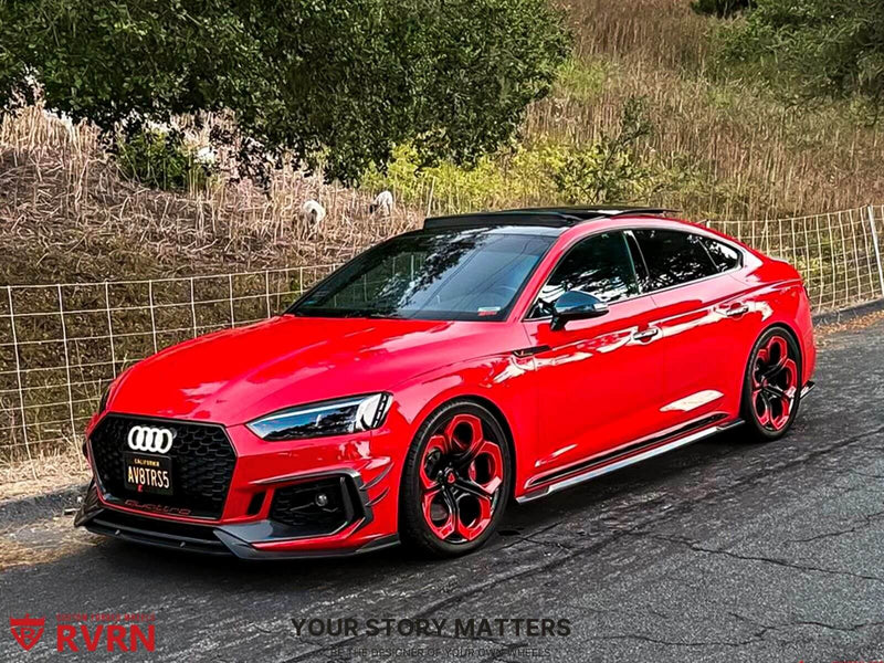 2019 Audi RS5 on RVRN Forged 20” Red & Black Custom Wheels