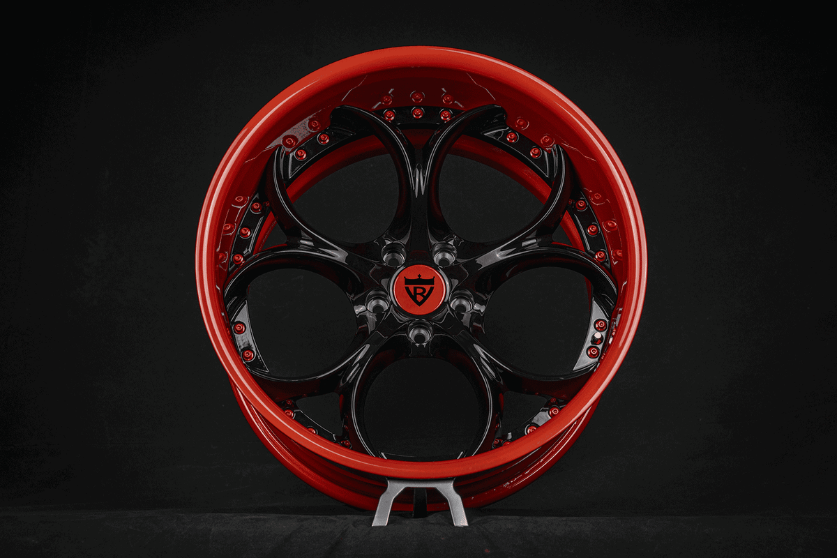 2023 Dodge Charger Custom Deep Dish Orange Forged Wheels: RV-DS016