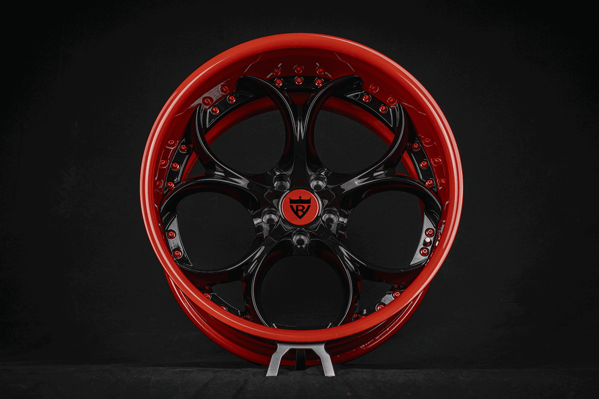 2023 Dodge Charger Custom Deep Dish Orange Forged Wheels: RV-DS016