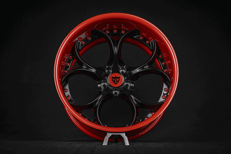 2023 Dodge Charger Custom Deep Dish Orange Forged Wheels: RV-DS016