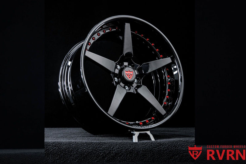 2020 Dodge Charger Scat Pack 5 Spoke Black Wheels: RV-DF14