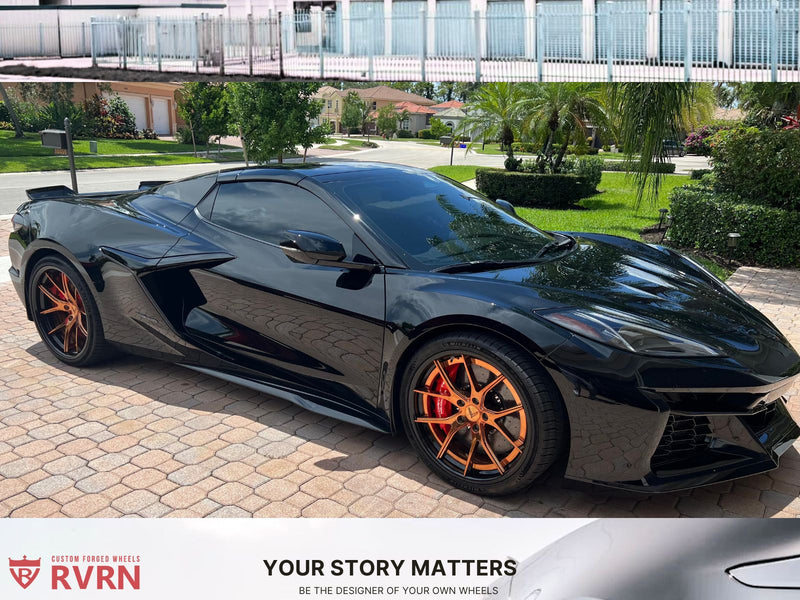 2025 Corvette C8 E-Ray on RVRN Custom Wheels RV-DC24 featuring custom forged wheels in a vehicle gallery.