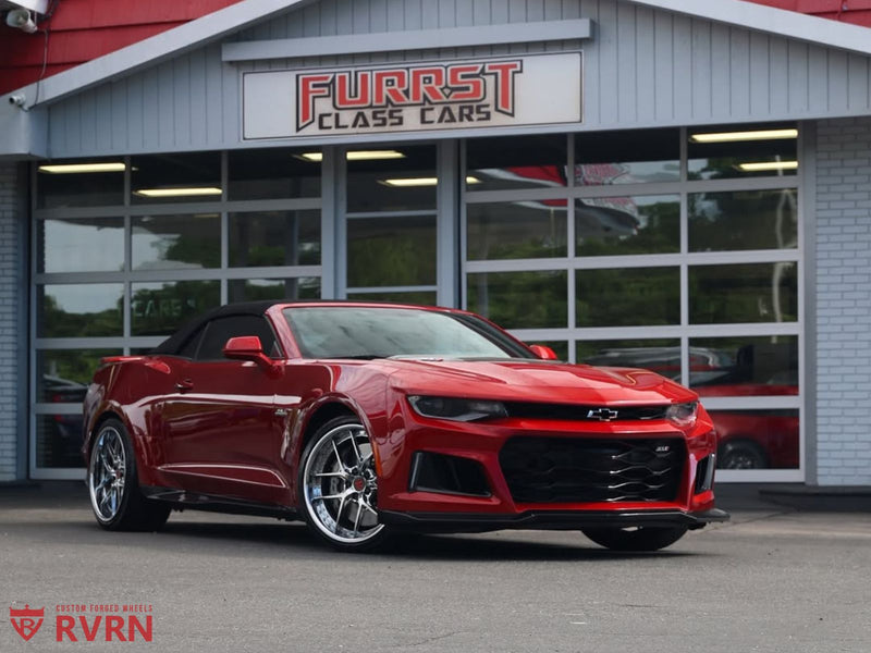 2019 Camaro ZL1 on RVRN Forged RV-DR08 showcased in front of Furrst Class Cars.