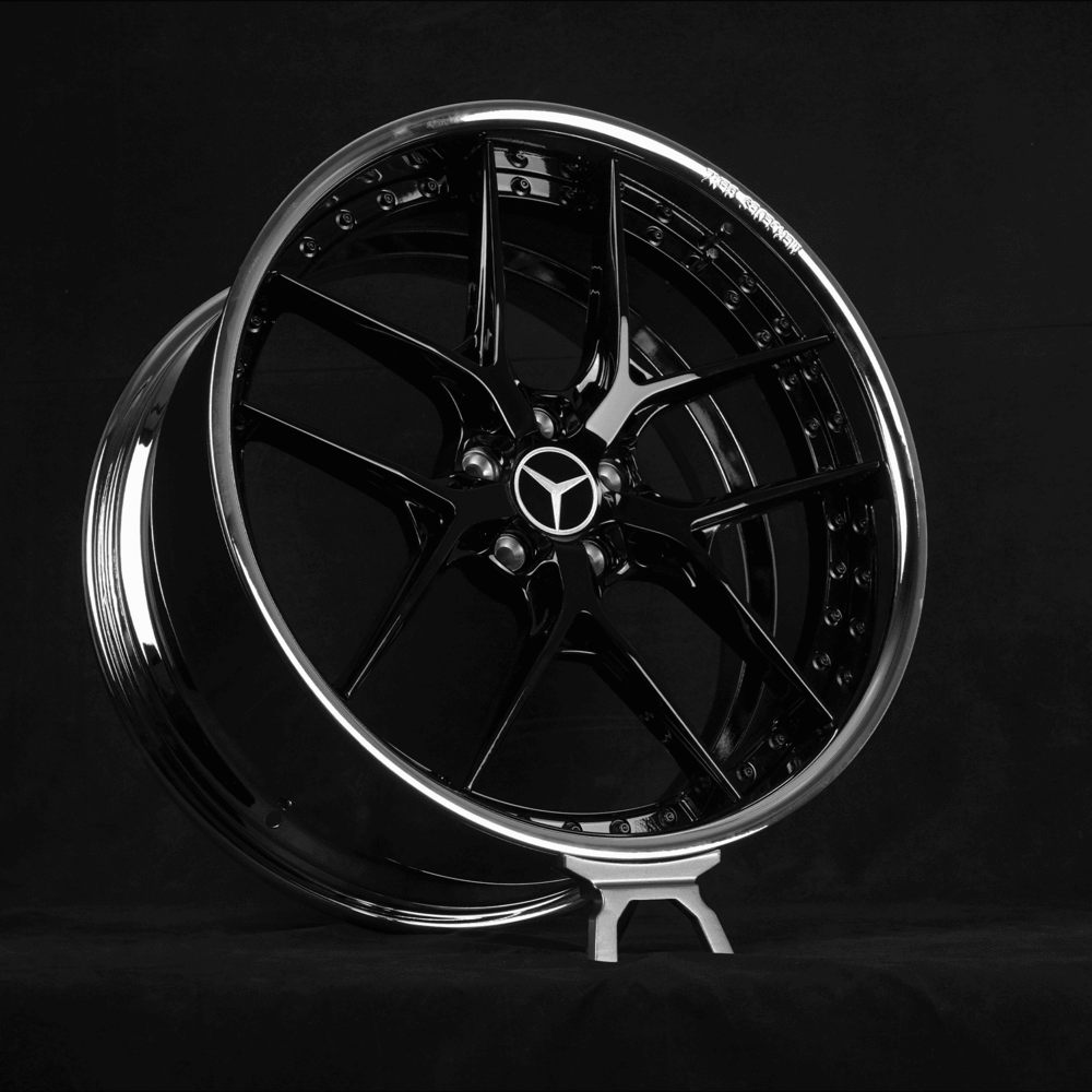 2022 Mercedes S 500 Custom Chrome Black Wheels: RV-DR08D