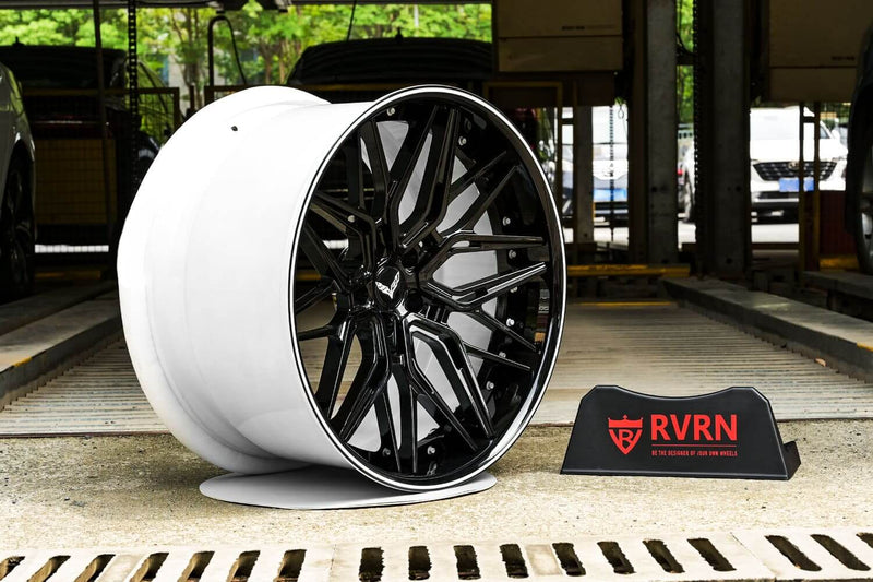 2024 Corvette C8 Z06 Custom Concave White Black Forged Wheels: RV-C081