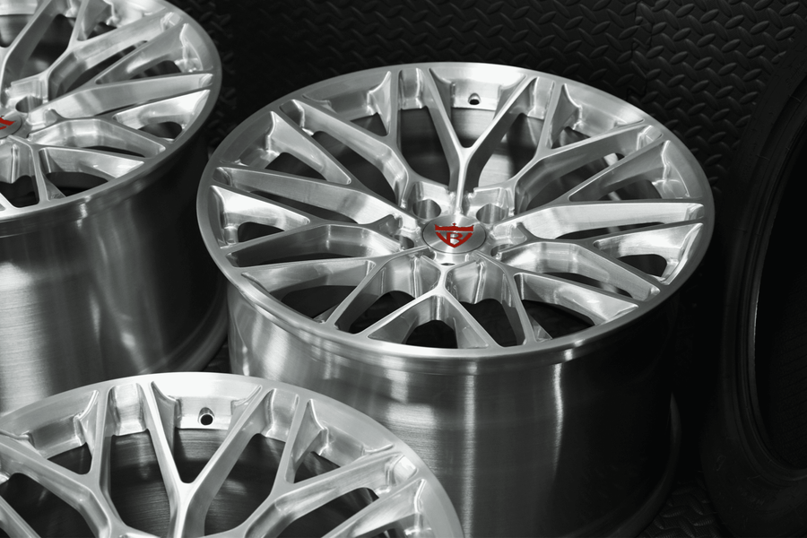 Corvette C7 Z06 custom Forged Wheels in 19x10/20x13 setup with a concave style