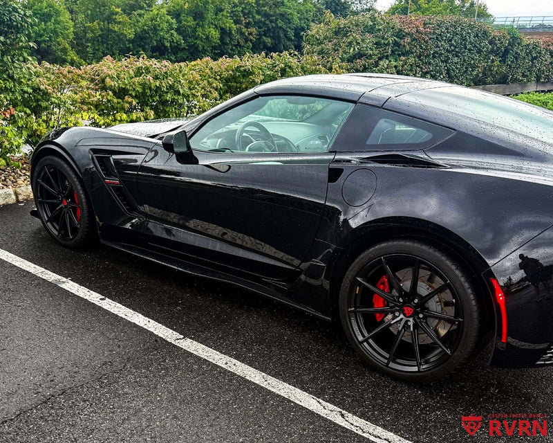 2019 Corvette C7 Grand Sport on RVRN Forged RV-MJ02 Satin Black Wheels