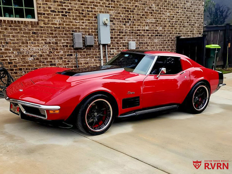 1971 Chevy Corvette C3 on RVRN Forged RV-DR08D with custom forged wheels in a vehicle gallery setting.