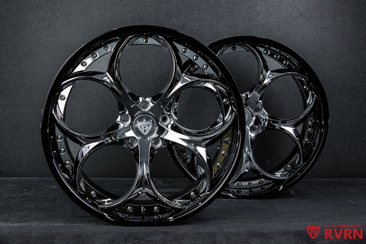 2018 Lexus LC500 Custom Chrome & Black Wheels: RV-DS016