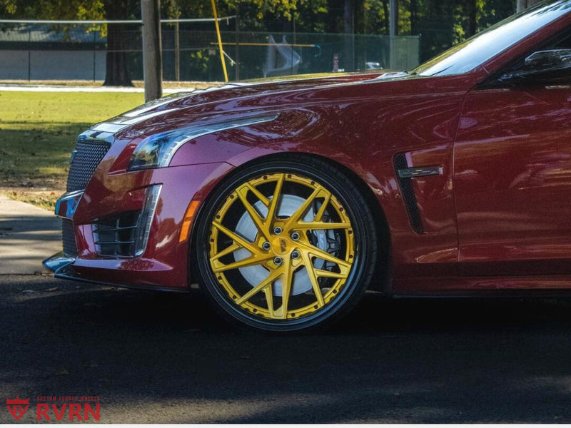2016 Cadillac CTS-V on RVRN Forged Wheels RV-DS74 showcasing custom forged wheels in a vehicle gallery.