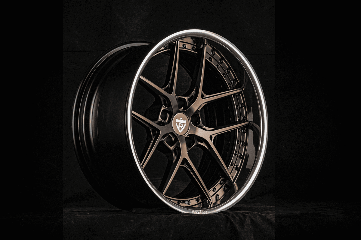 Custom Forged Deep Dish Wheels for 1972 Chevy C10 Truck with Shiny Bronze and Polished lip-RVRN wheels