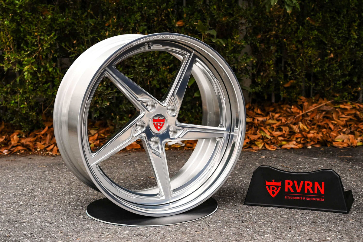 5 spoke deep dish custom wheels for your Porsche Cayman-RVRN fully forged 2-piece wheels series in 21inch and 22inch 