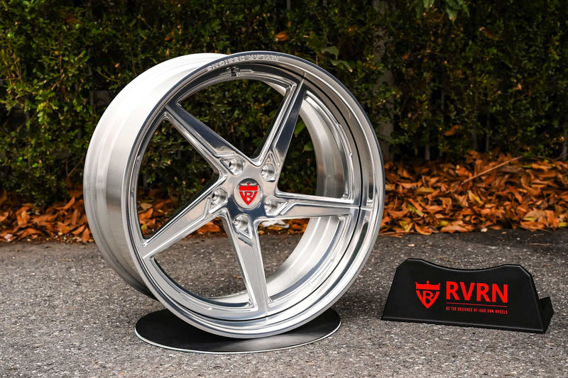 5 spoke deep dish custom wheels for your Porsche Cayman-RVRN fully forged 2-piece wheels series in 21inch and 22inch 