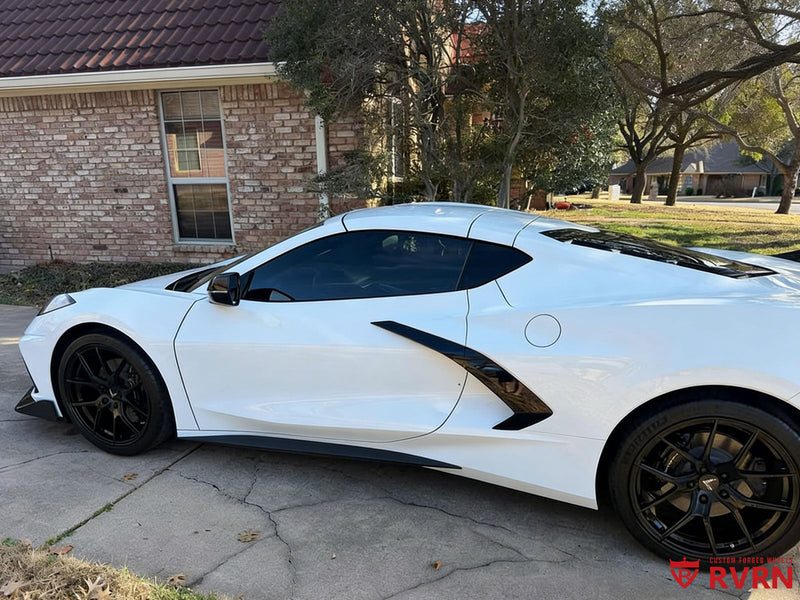 2023 Corvette C8 Stingray Base LT1 on RVRN Forged RV-MC24 parked outside.