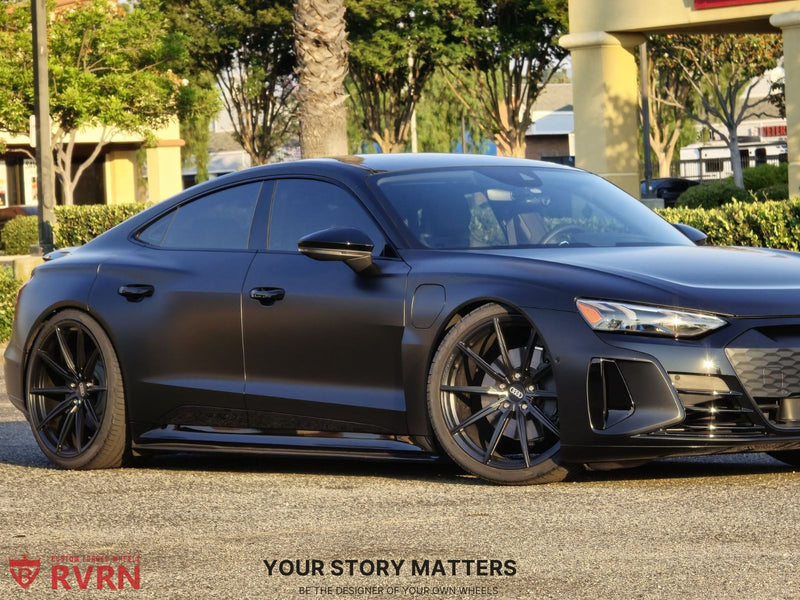 2022 Audi E-Tron GT on Custom Forged Wheels RV-MJ02 showcasing RVRN Wheels and RVRN Vehicle Gallery.