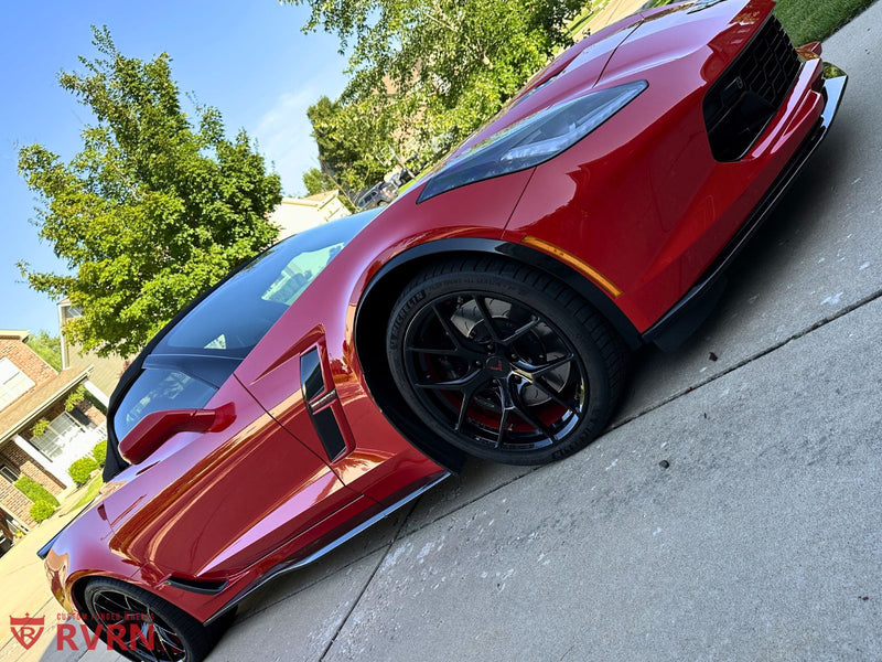 2017 Corvette C7 Grand Sport on RVRN Custom Wheels RV-MR05 parked on driveway with custom forged wheels.