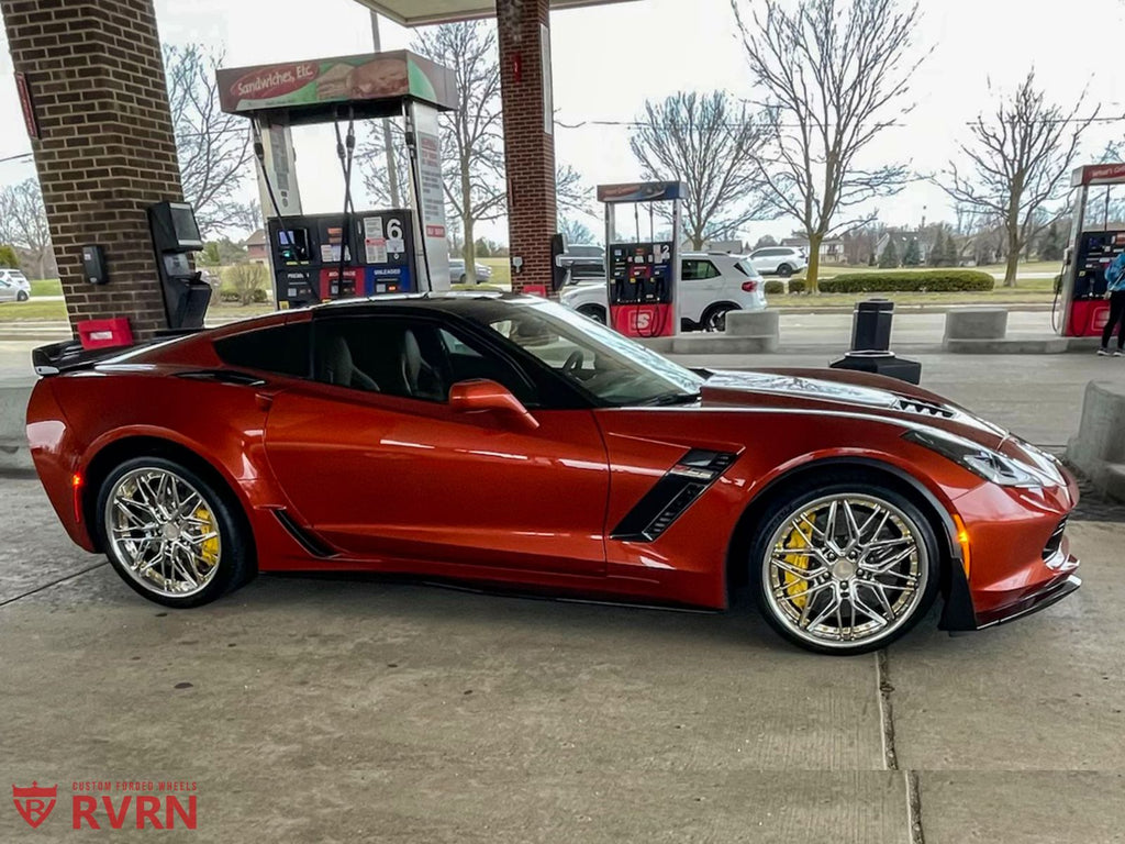 2015 Corvette C7 Z06 with Z07 Package on RVRN Deep Dish Wheels RV-T081