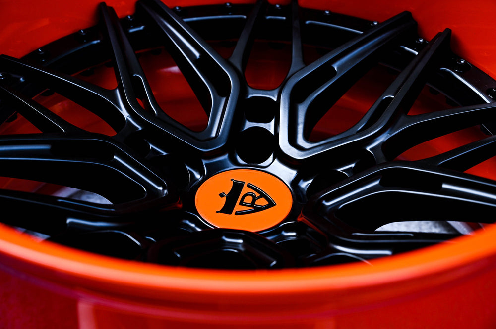 1937 Chevrolet Business Coupe on RVRN RV-T081 forged wheels in Matte Black Spoke with Orange Barrel (photo 04)