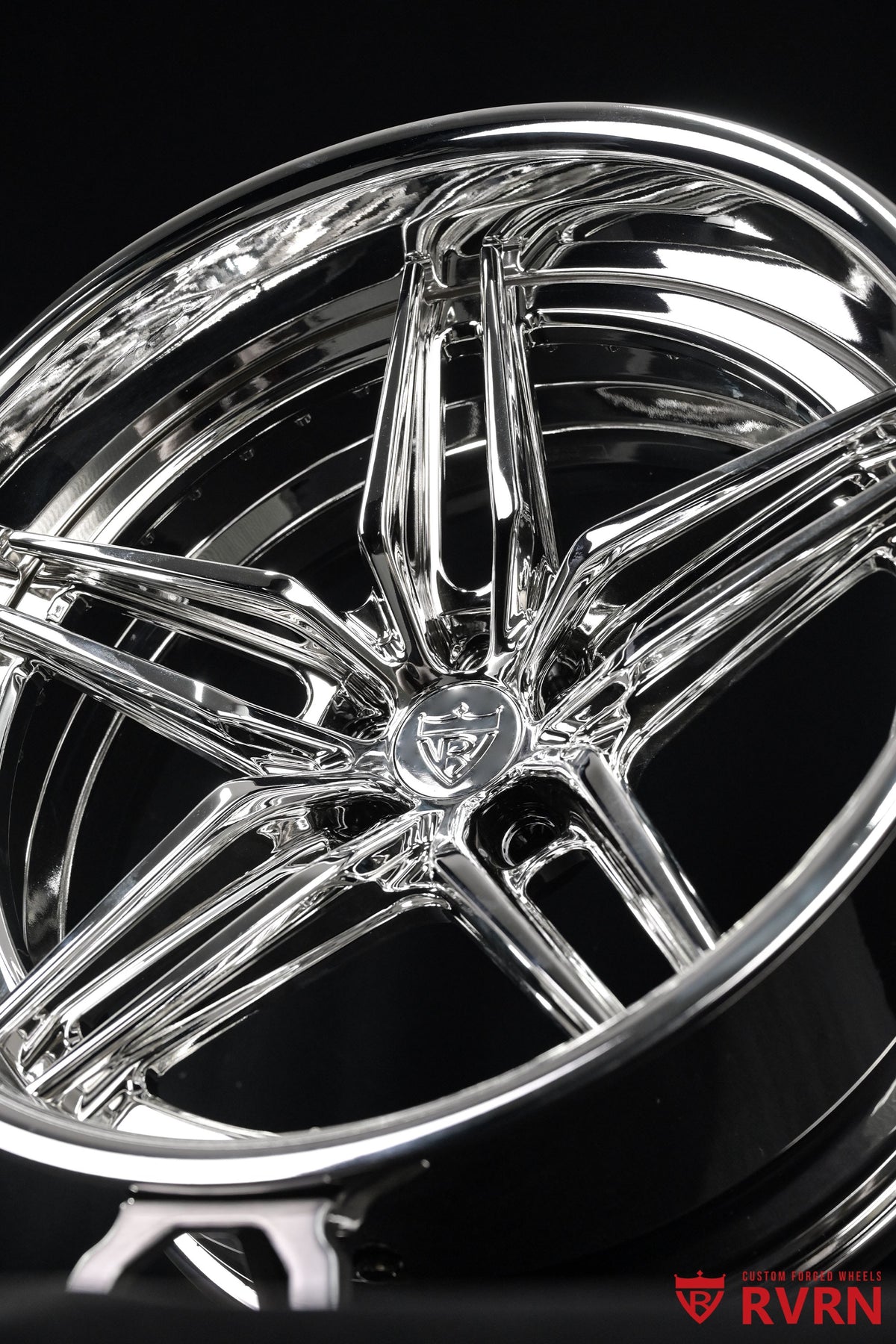 1958 Ford Fairlane Custom 5 Spoke Chrome Forged Wheels: RV-DP03