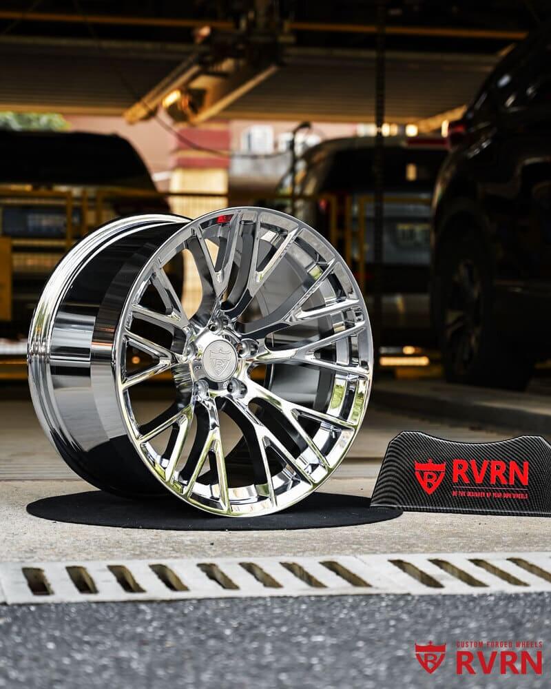 1965 Corvette C2 Restomod Custom Concave Chrome Forged Wheels: RV-MC65
