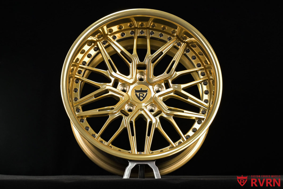 1967 Camaro Polished Frozen Gold Wheels: RV-T081