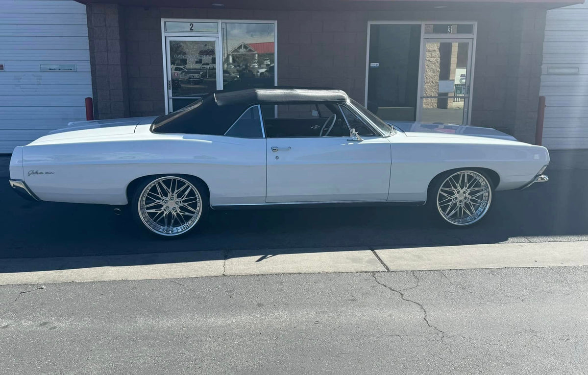 1968 Ford Galaxie on polished custom forged RV-T081 wheels