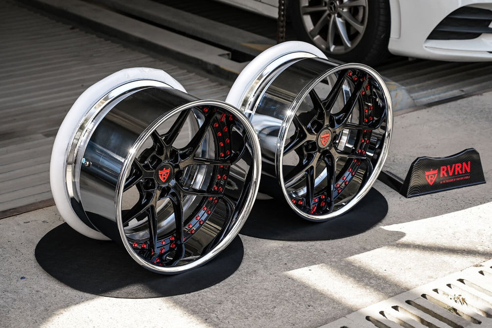 Deep dish wheel detail showcasing precision machining
