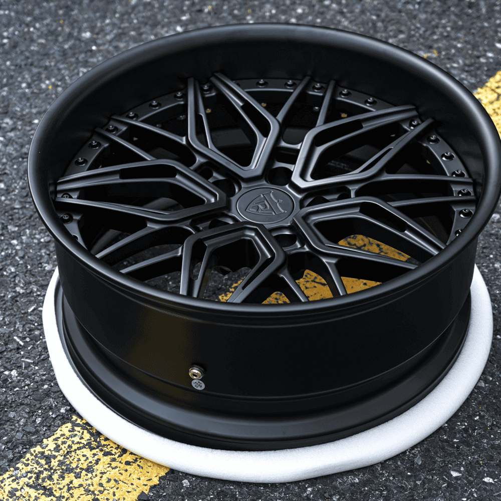 Custom center cap on RV-T081 20-inch wheel for Chevy C10