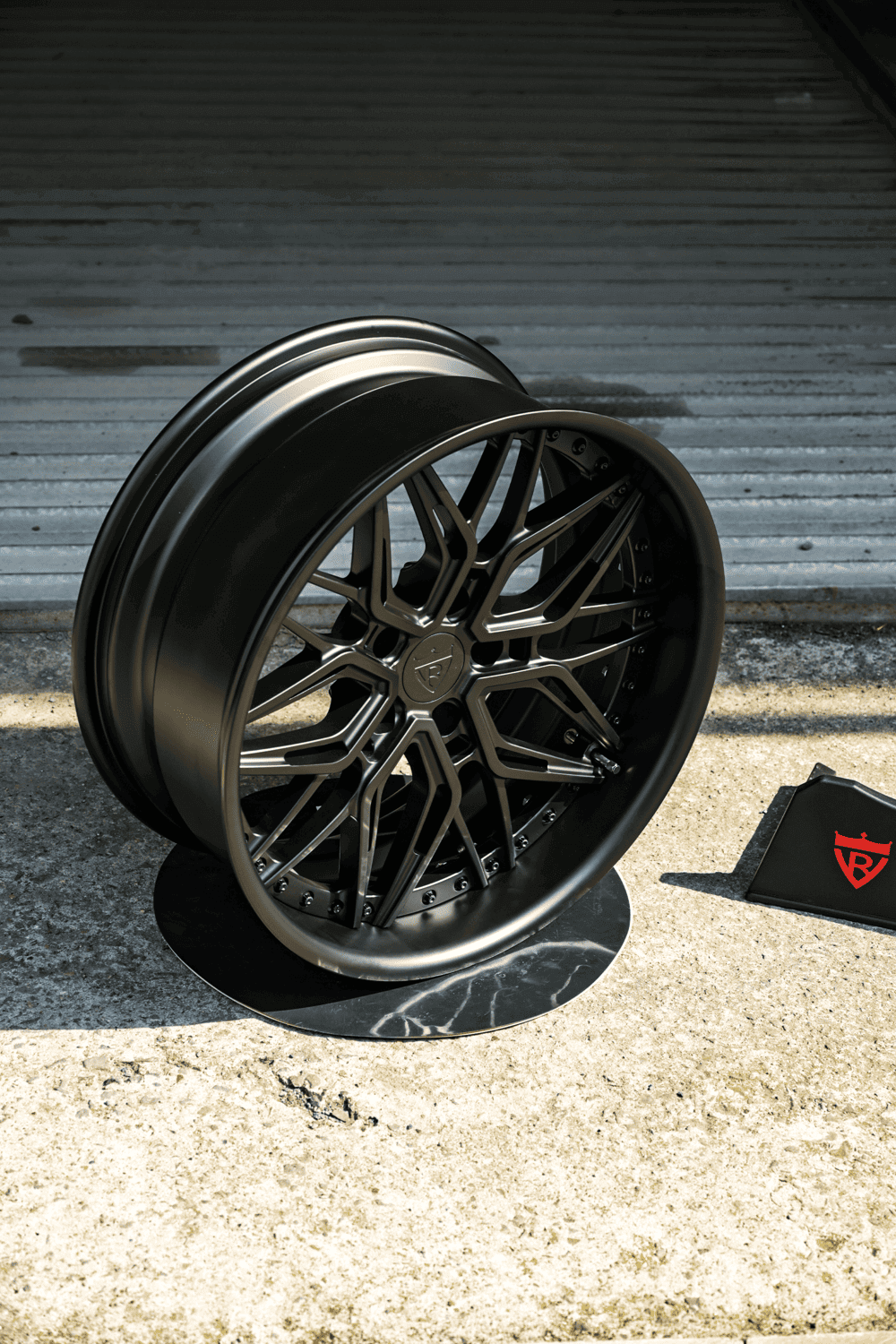 RV-T081 black forged wheels mounted on 1969 Chevy C10 truck
