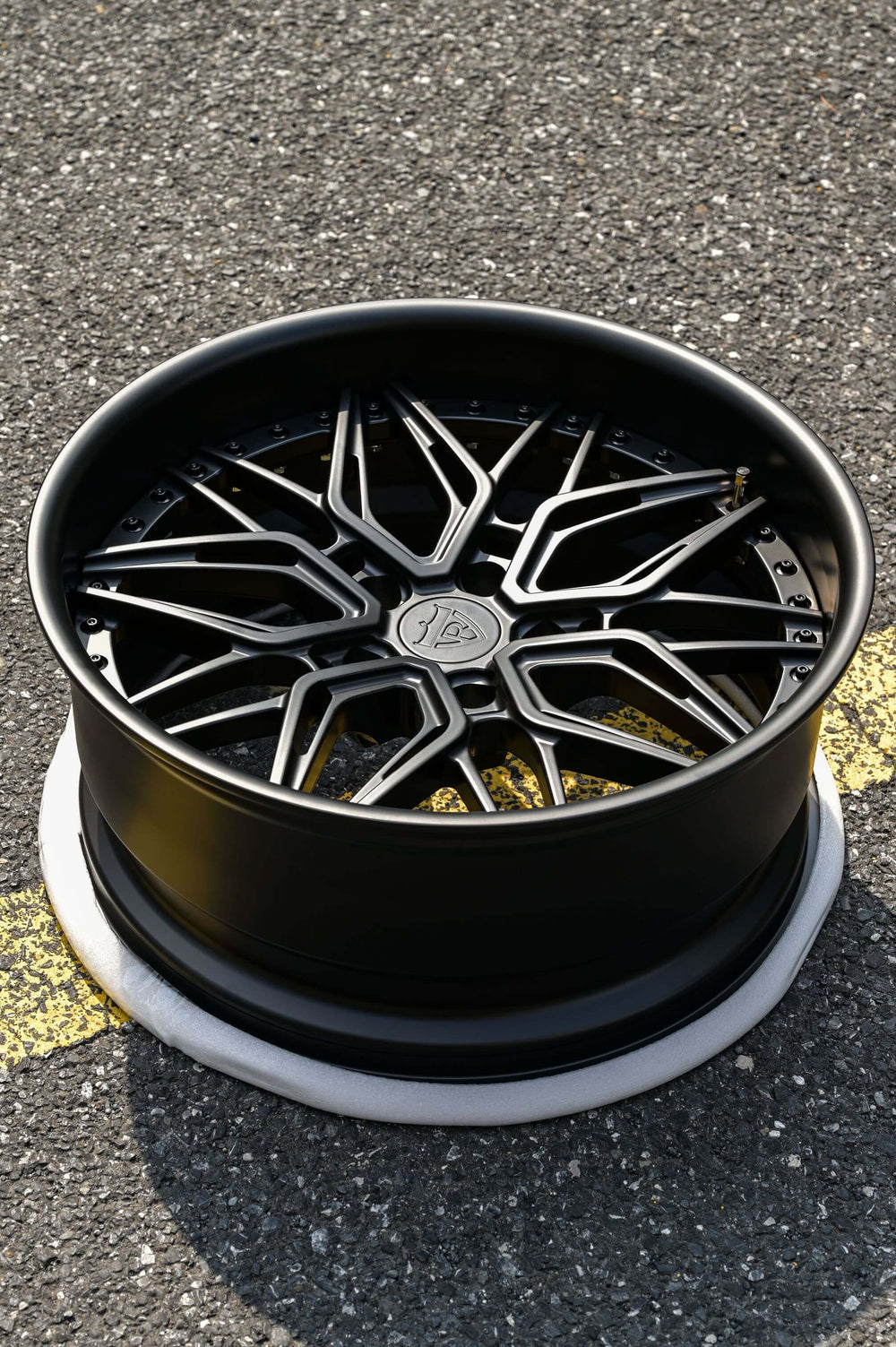 Side profile of RV-T081 deep dish 20-inch wheels on 1969 Chevy C10