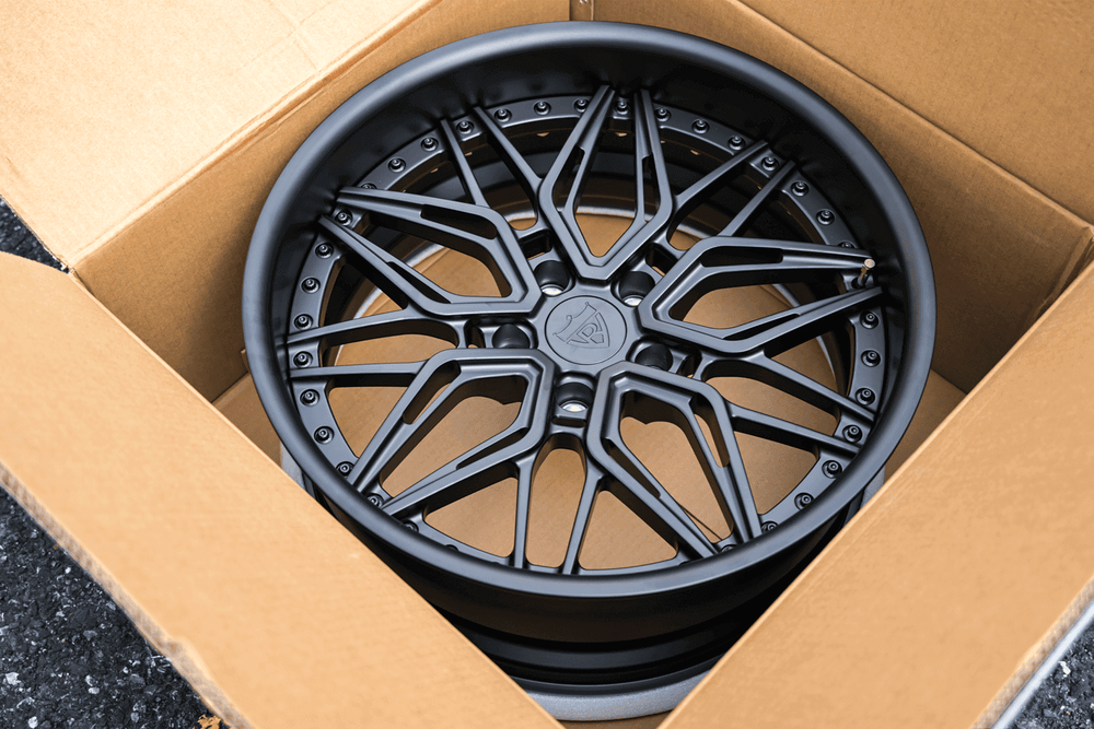 Deep dish design detail of RV-T081 forged wheel for 1969 Chevy C10