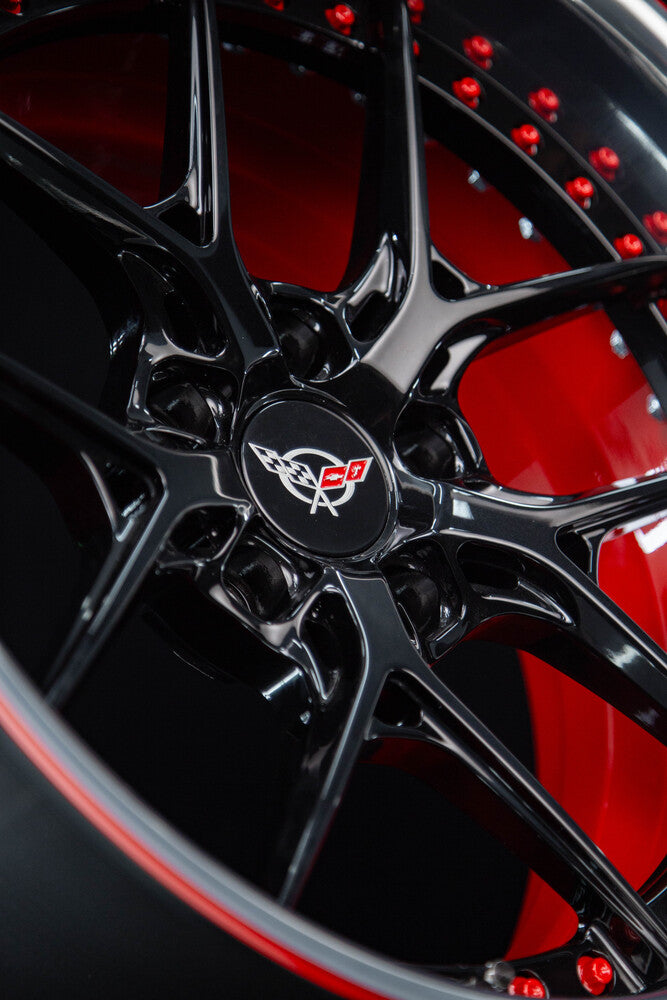 Deep dish polished rims custom forged for 1971 Corvette C3