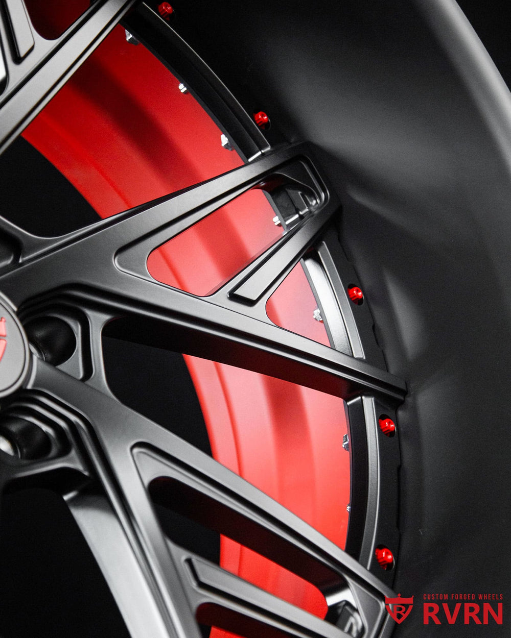 Satin black forged wheels custom-designed for the 1971 Chevy Camaro Z28 muscle car.