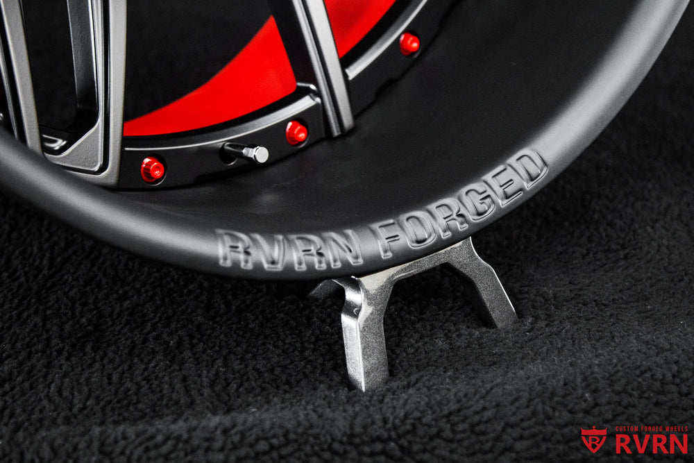 1971 Chevy Camaro Z28 Deep Dish 18x10 forged wheels by RVRN in satin black finish.