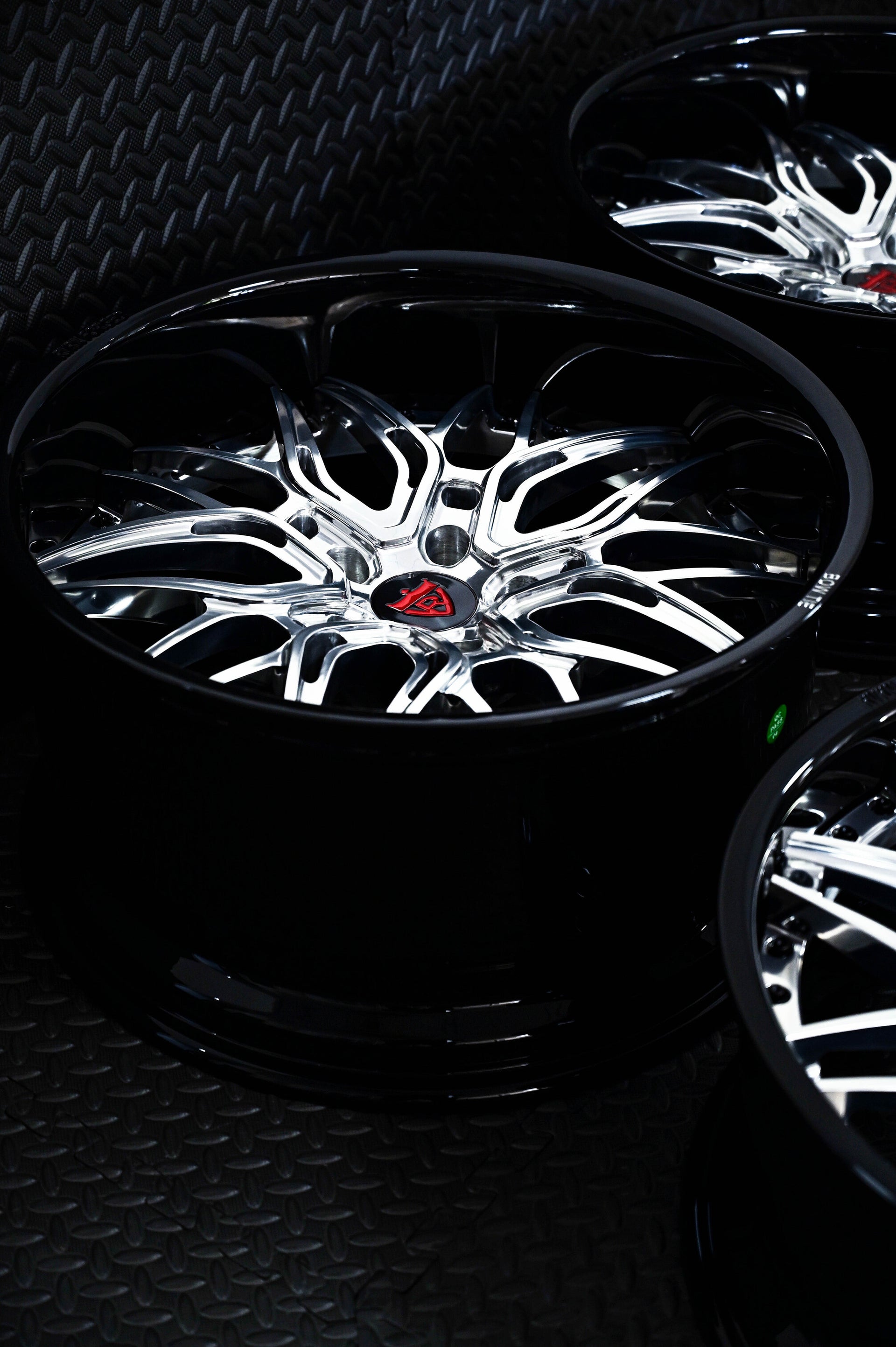 Chevy Camaro Rims-Custom Aftermarket Deep Dish Forged Wheels-Polish and Black-RVRN Wheels RV-T081 Series 