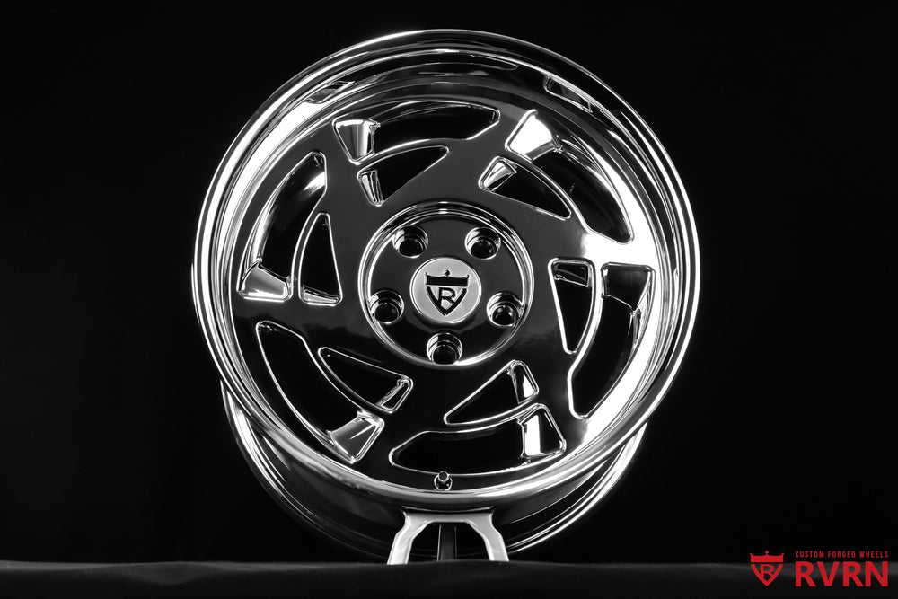 1990 Corvette C4 ZR1 fitted with RVRN RV-DR155 custom forged deep dish wheels in an all chrome finish, sized 17x11 +25MM front and rear.