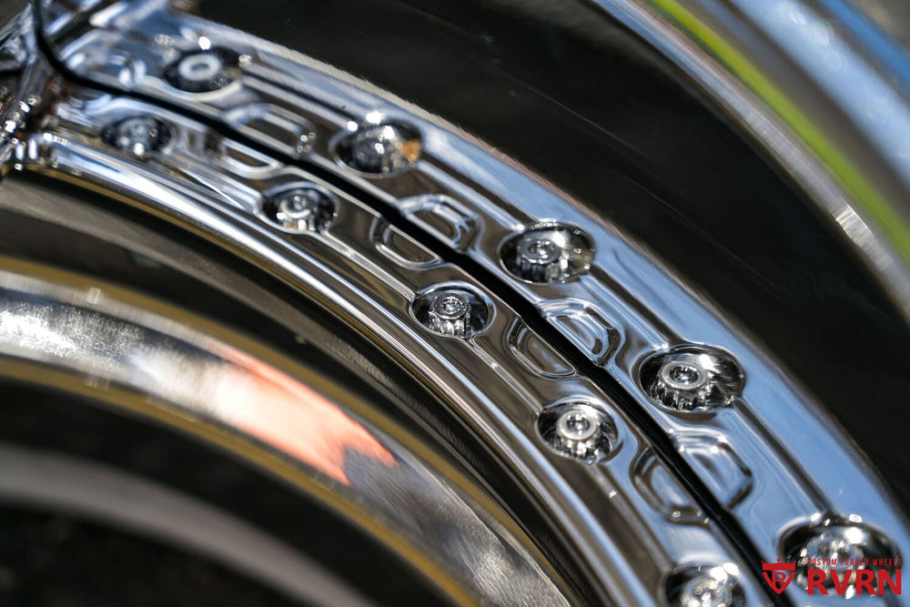 Custom 5 spoke chrome forged wheels by RVRN for Chevy Silverado