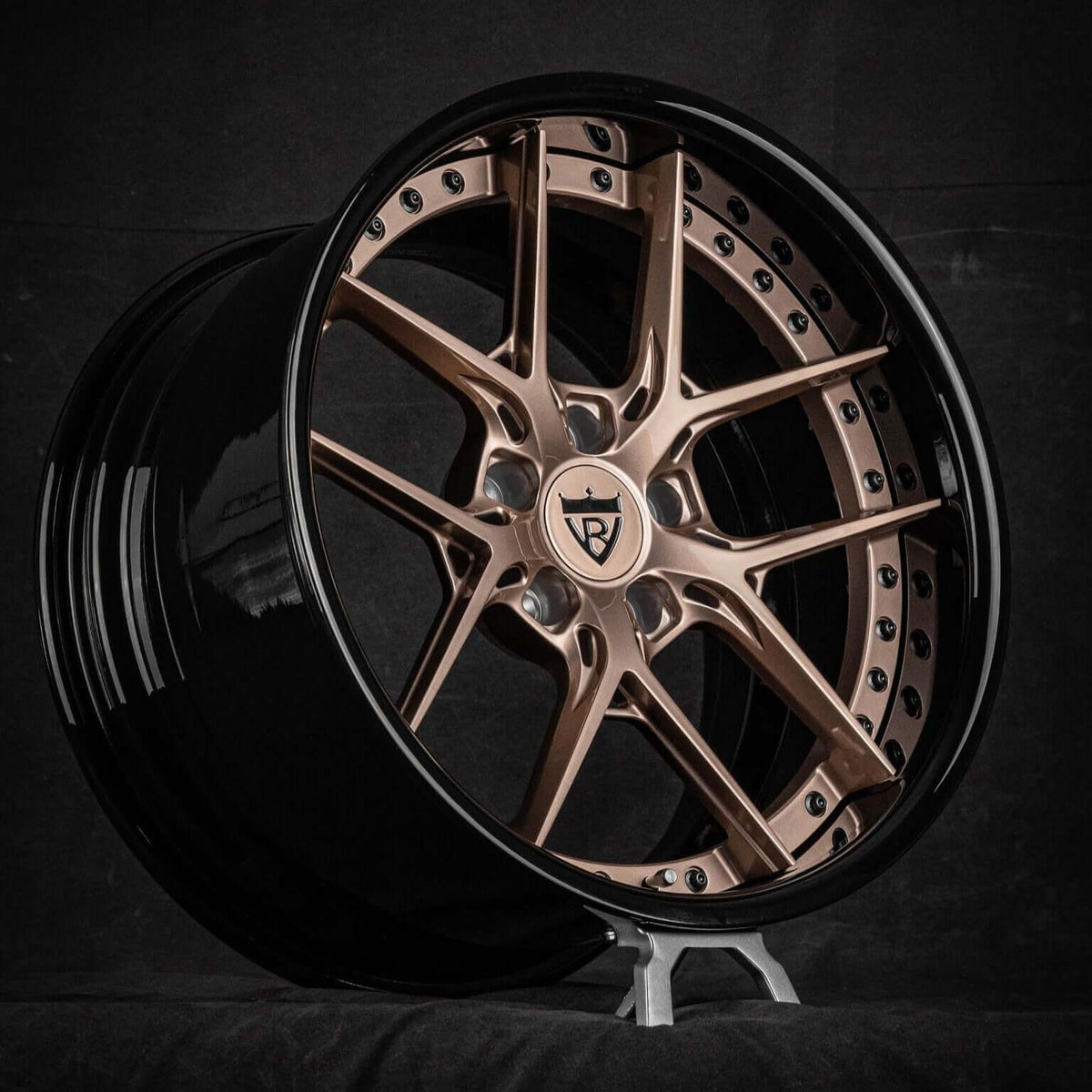 1991 Ford Mustang Custom Deep Dish Stone Gold Forged Wheels: RV-DR08