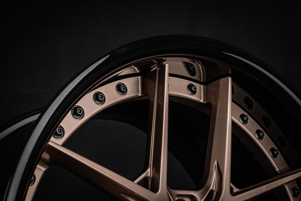Forged wheel hardware detail on 1991 Mustang RV-DR08