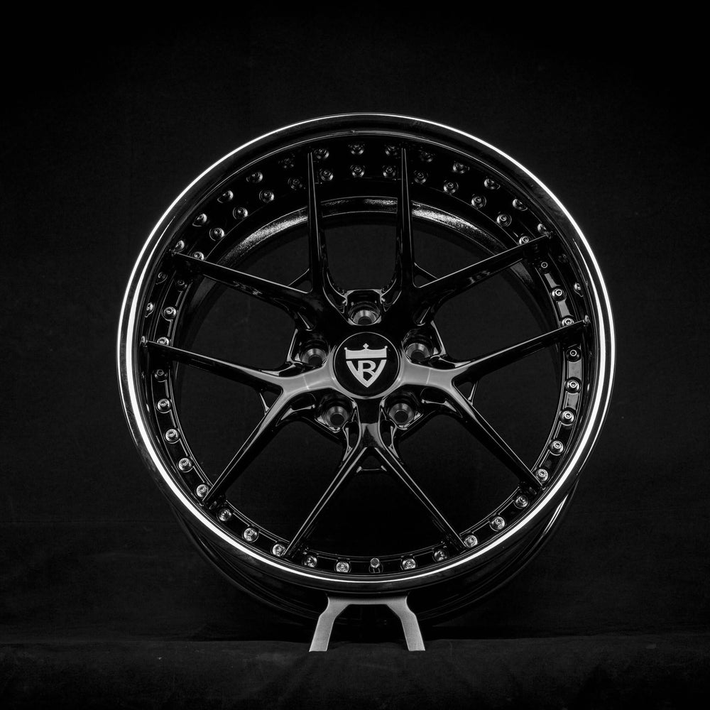 Custom black Mustang GT500 wheel for 1994 Mustang GT. Ideal upgrade for style and performance.